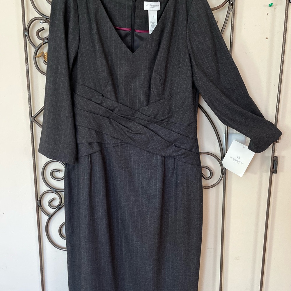 Elizabeth Claiborne - Charcoal Tailored Dress